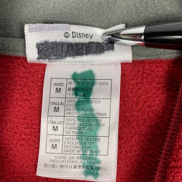 3/$25 Disneyland Mickey Mouse Fleece Pullover - Red, Size M - Picture 9 of 11